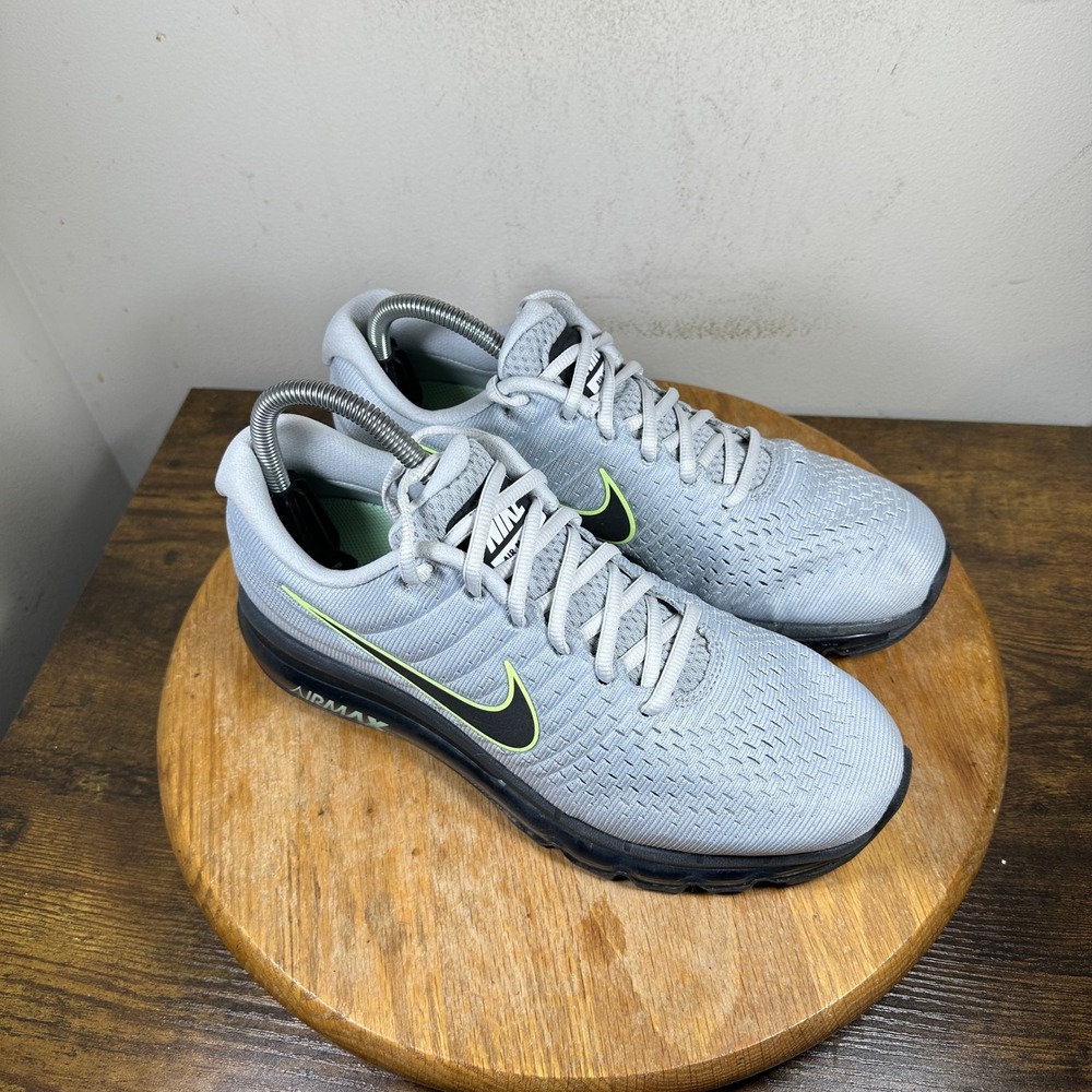 Nike Air Max 2017 Men Shoes Wolf Gray Neon Size 8 849559-012 - Picture 1 of 8